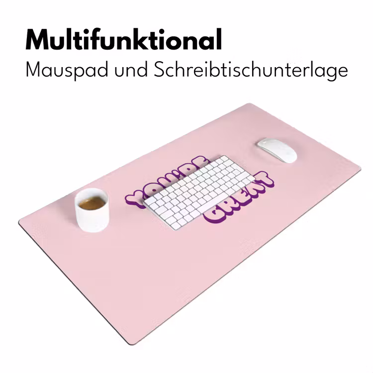You're doing great - Roze - Bubble letters Muismat XXL klein -ysfeer4_duits