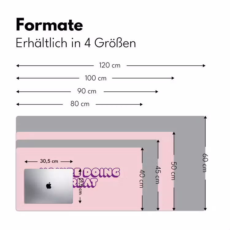 You're doing great - roze - 3D Muismat XXL klein -ysfeer5_duits