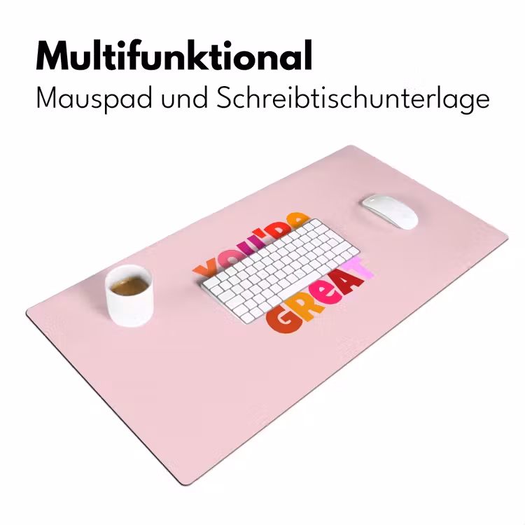 You're doing great - Roze - Kleurrijk Muismat XXL klein -ysfeer4_duits