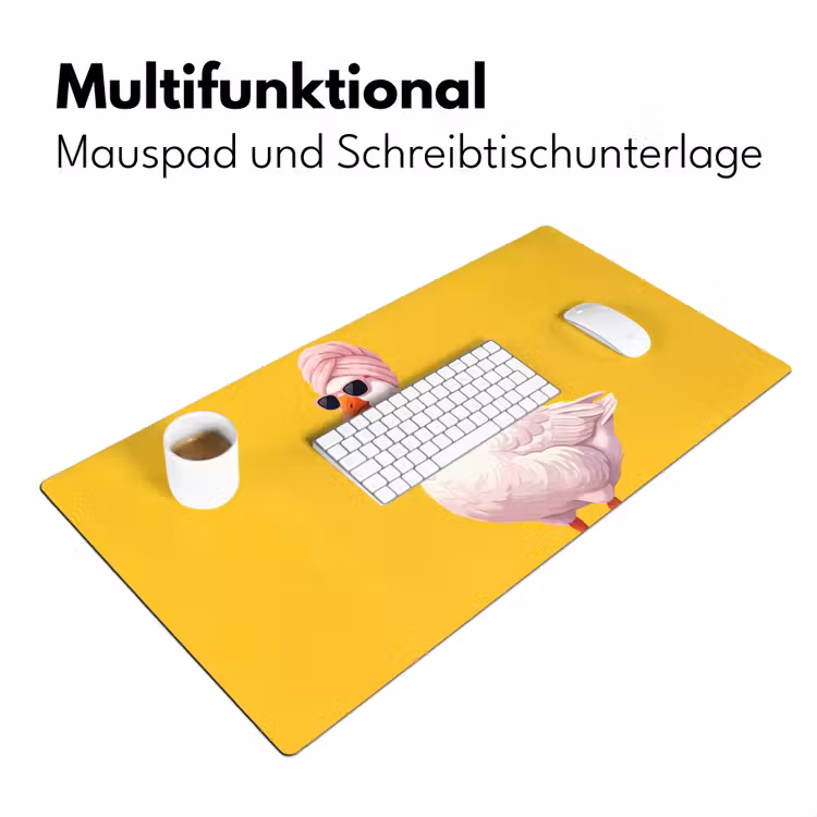 Eend - Zonnebril - Geel Muismat XXL klein -ysfeer4_duits