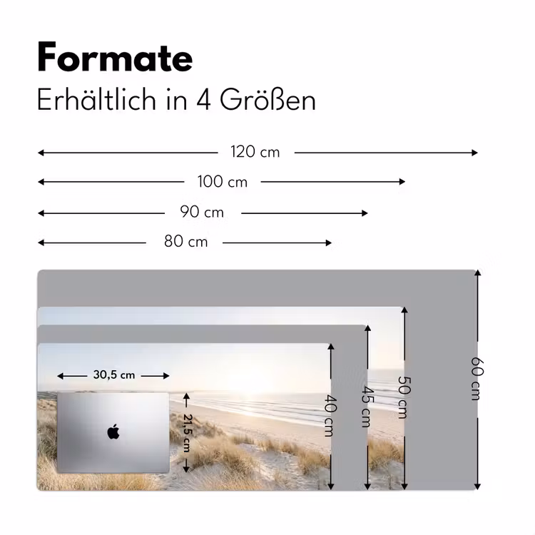 Duinen - Strand - Beige Muismat XXL klein -ysfeer5_duits