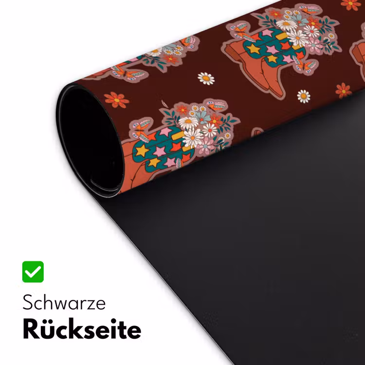 Donker - Cowboy - Laars - Patroon Muismat XXL klein 681 -ysfeer2_duits