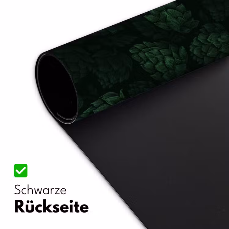 Donker - Groen - Hopbellen - Botanisch - Illustratie Muismat XXL klein 681 -ysfeer2_duits
