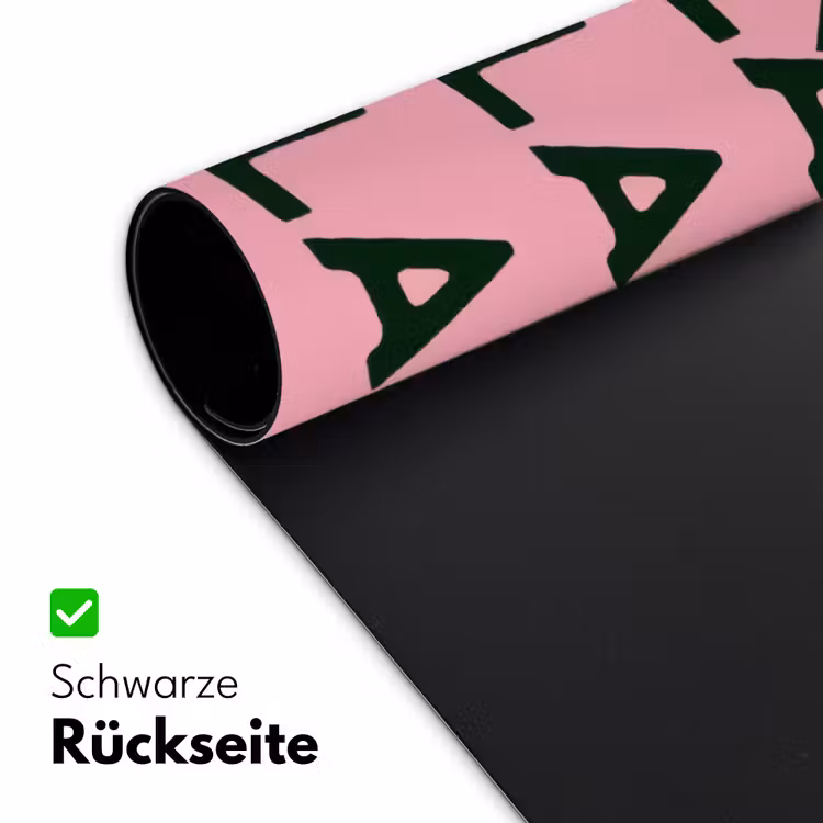 Donkergroen - Tekst - Schaduw - Grafisch Muismat XXL klein -ysfeer2_duits