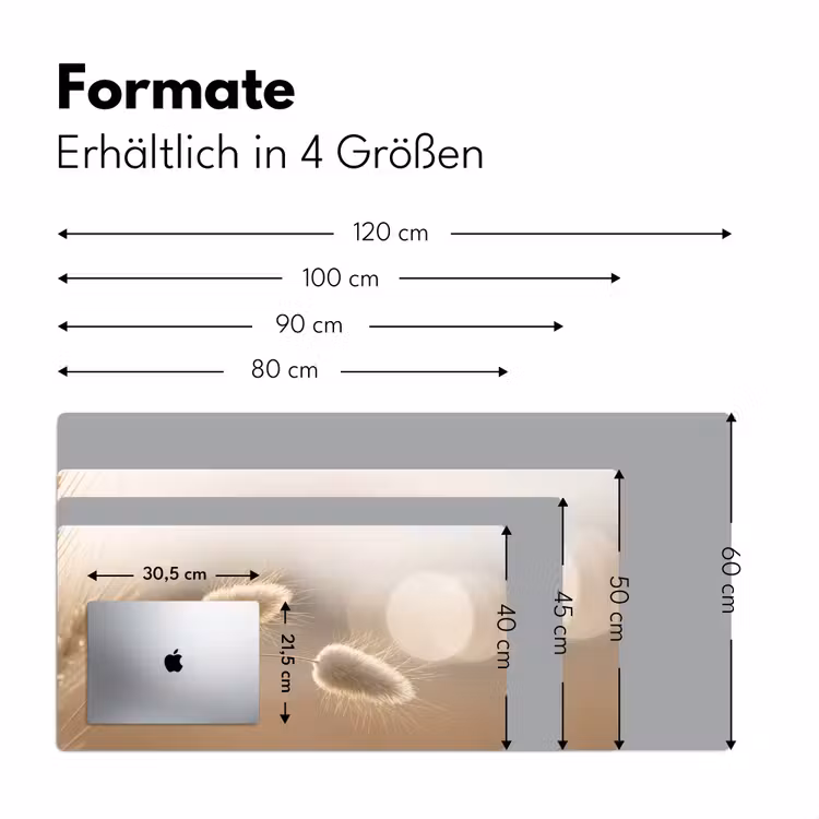 Hazestaartgras - Graanharen - Zonlicht Muismat XXL klein -ysfeer5_duits