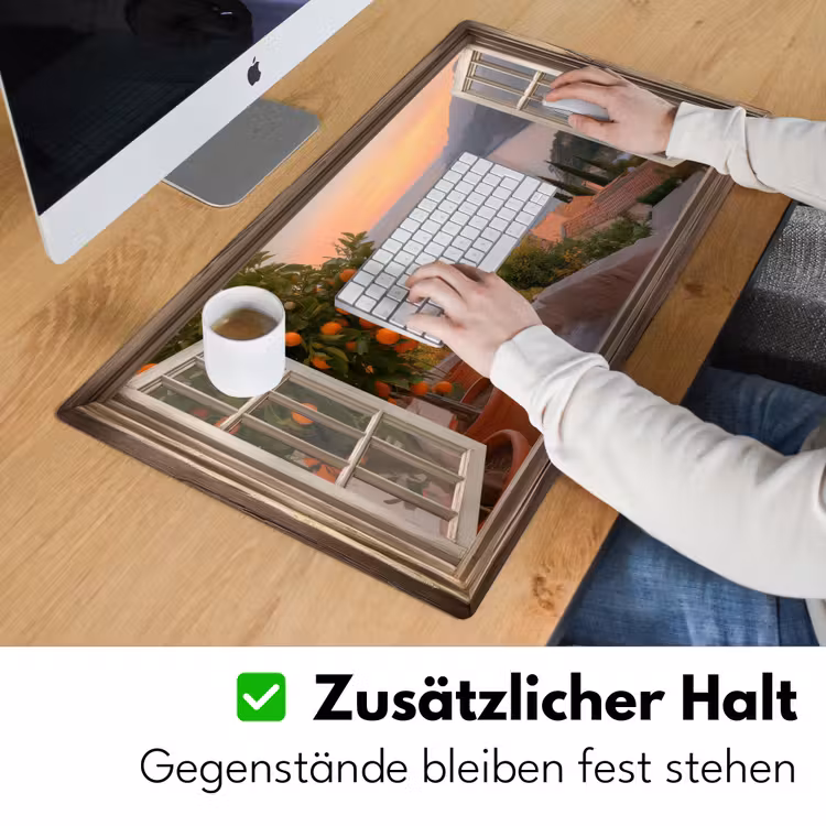 Doorkijk - Uitzicht - Meer - Landschap Muismat XXL klein -ysfeer3_duits