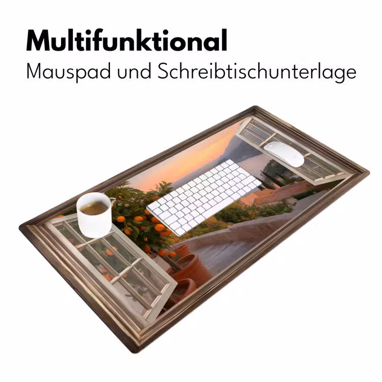 Doorkijk - Uitzicht - Meer - Landschap Muismat XXL klein -ysfeer4_duits