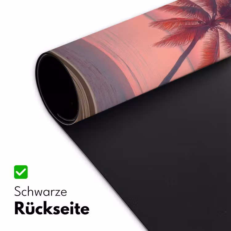 Doorkijk - Strand - Palmboom - Tropisch Muismat XXL klein -ysfeer2_duits