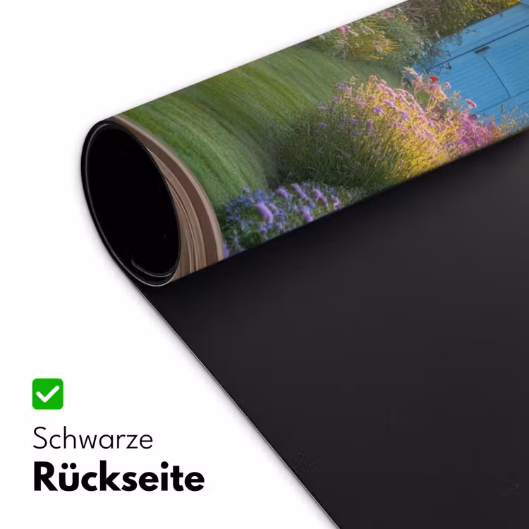Doorkijk - Bloemen - Raam - Natuur Muismat XXL klein -ysfeer2_duits