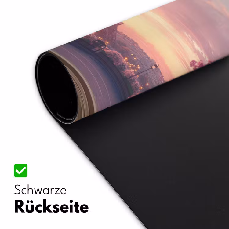 Doorkijk - Parijs - Eiffeltoren - Roze - Kersenbloesem Muismat XXL klein -ysfeer2_duits