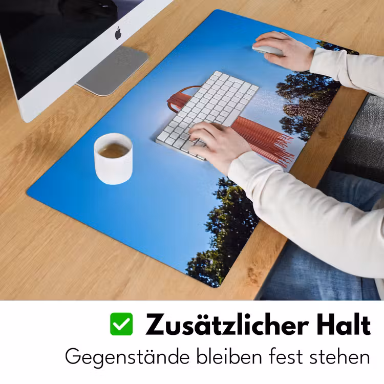 Schreibtischunterlage - Dusche – Wasser – Sommer – Blau - Douche - Water - Zomer - Blauw Muismat XXL klein