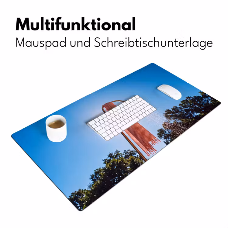 Schreibtischunterlage - Dusche – Wasser – Sommer – Blau - Douche - Water - Zomer - Blauw Muismat XXL klein