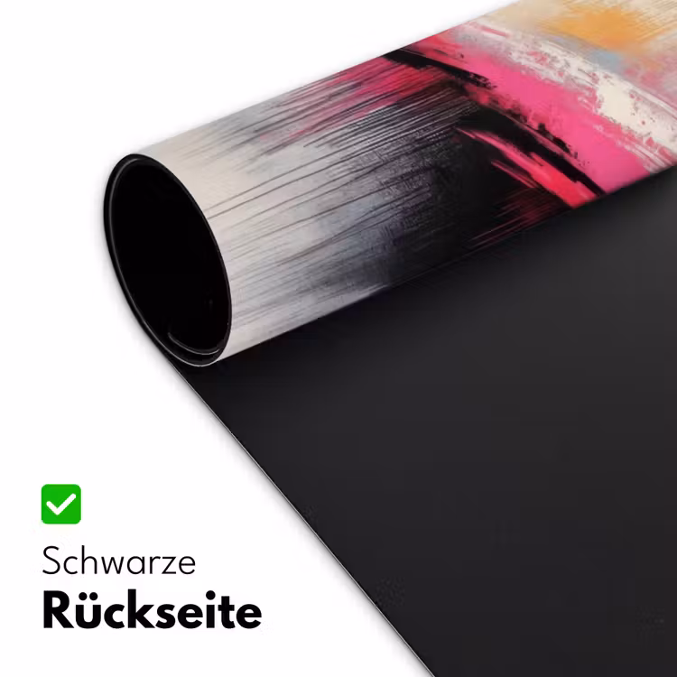 Dynamisch - Abstract - Kleurrijk - Zwart Muismat XXL klein -ysfeer2_duits