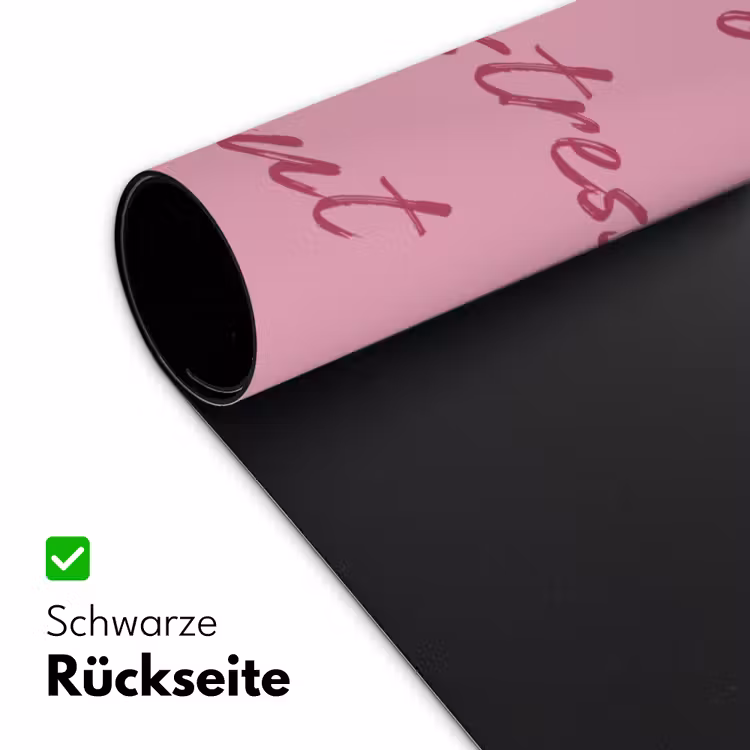 Eat me out don't stress me out - Roze - Handgeschreven Muismat XXL klein -ysfeer2_duits