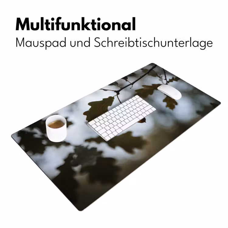 Eikel - Eikenblad - Bos - Herfst - Natuur Muismat XXL klein -ysfeer4_duits