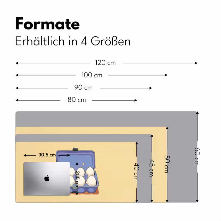 Eieren - Doos - Minimalistisch - Blauw Muismat XXL klein -ysfeer5_duits