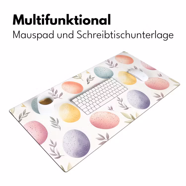 Eieren - Kleurrijk - Patroon Muismat XXL klein -ysfeer4_duits
