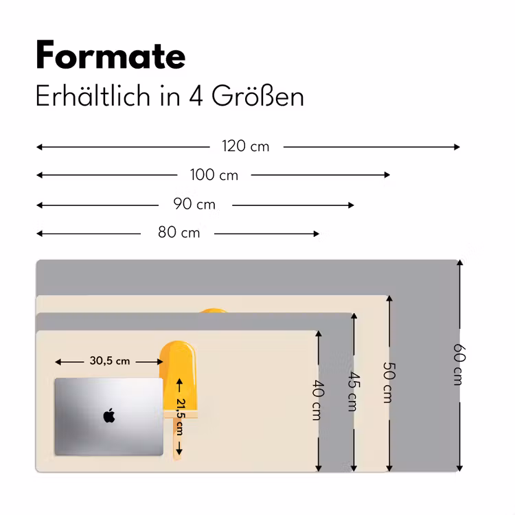 Oranje - Stokje - Waterijsje Muismat XXL klein -ysfeer5_duits