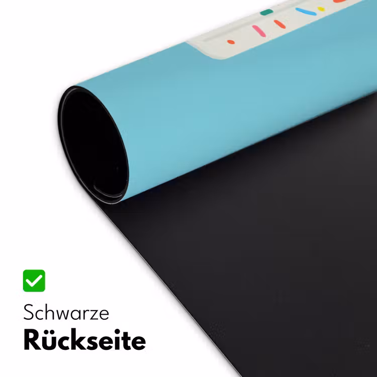 Ijsje - Stokje - Sprinkles - Lichtblauw Muismat XXL klein -ysfeer2_duits