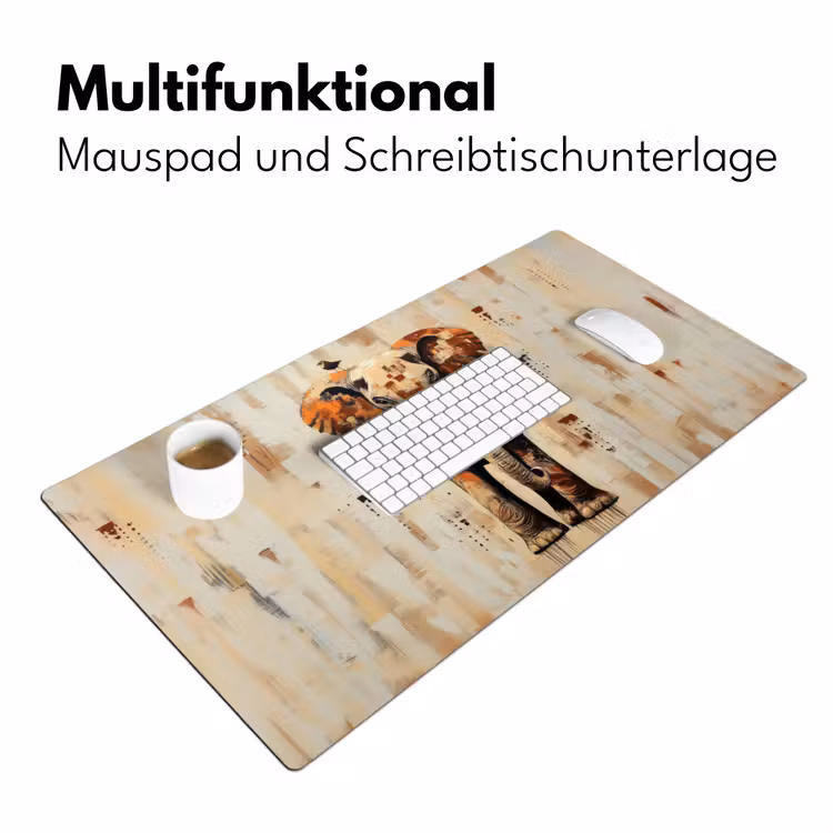 Olifant - Slurf - Mozaïek - Abstract Muismat XXL klein -ysfeer4_duits