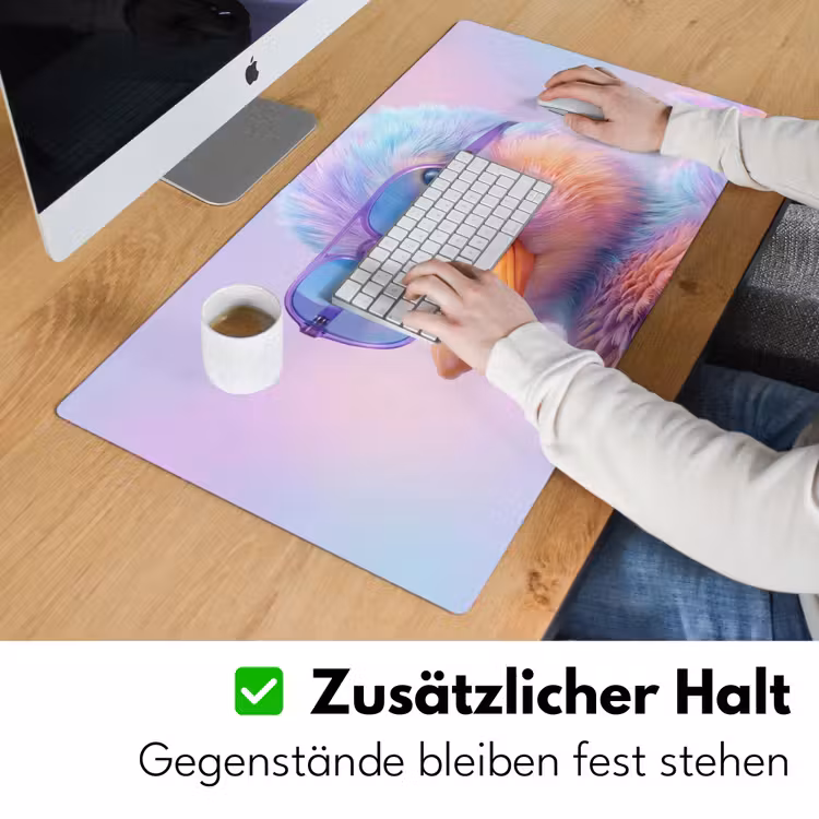 Eend - bril - Pastel Muismat XXL klein -ysfeer3_duits
