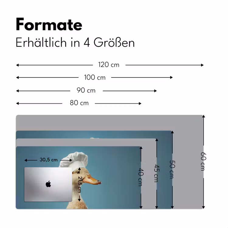 Eend - Koksmuts - Cute - Vogel Muismat XXL klein -ysfeer5_duits