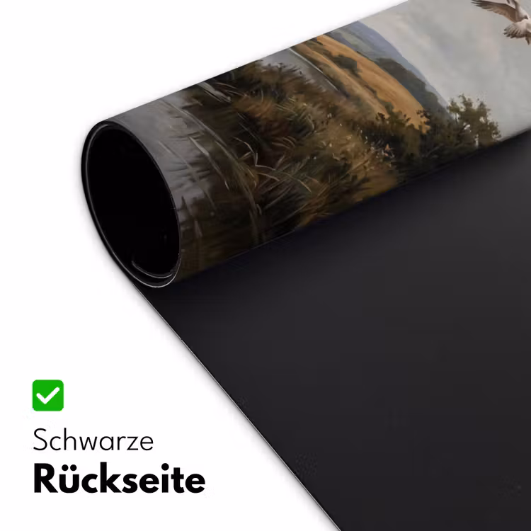Eenden - Rivier - Landschap - Vlucht - Nostalgisch Muismat XXL klein -ysfeer2_duits