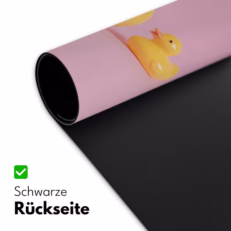 Eendjes - Vrolijk - Roze Muismat XXL klein -ysfeer2_duits