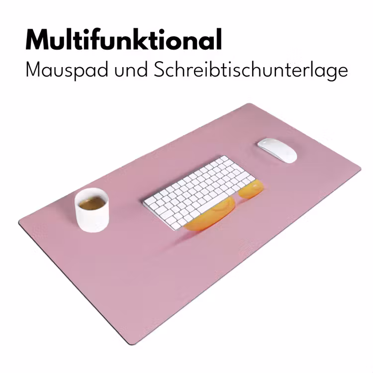 Eendjes - Vrolijk - Roze Muismat XXL klein -ysfeer4_duits