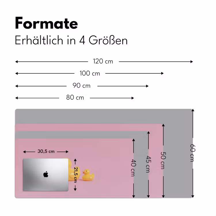Eendjes - Vrolijk - Roze Muismat XXL klein -ysfeer5_duits