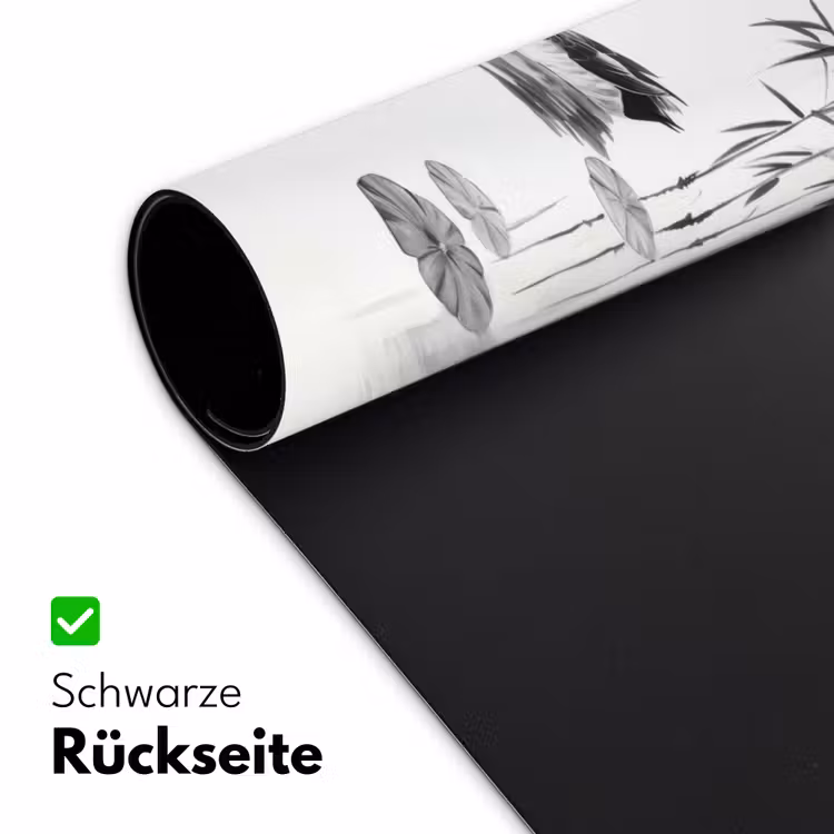 Eenden - Waterlelies - Riet - Zwart Muismat XXL klein -ysfeer2_duits