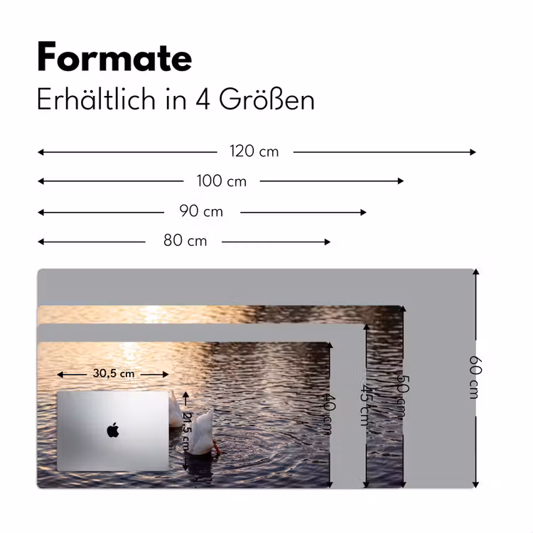 Eenden - Water - Natuur Muismat XXL klein -ysfeer5_duits