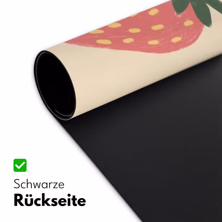 Aardbei - Minimalistisch - Rood - Fruit Muismat XXL klein -ysfeer2_duits