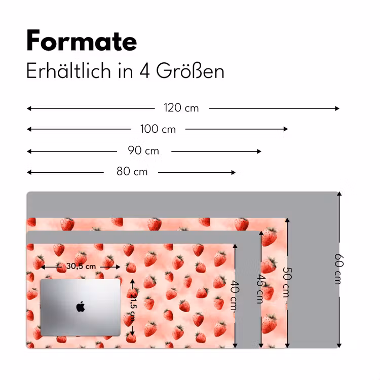 Aardbei - Patroon - Roze Muismat XXL klein 681 -ysfeer5_duits