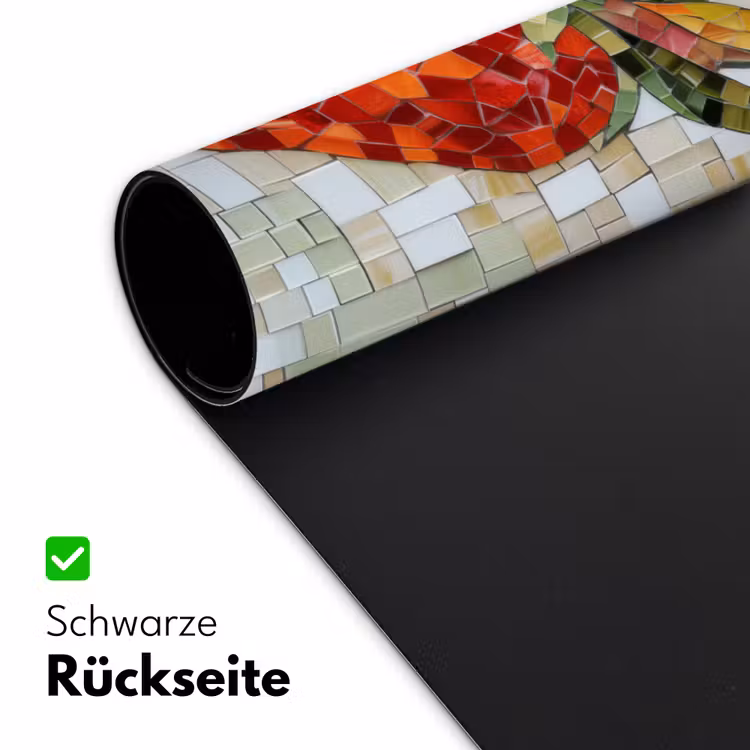 Aardbei - Rood - Mozaïek - Fruit Muismat XXL klein -ysfeer2_duits