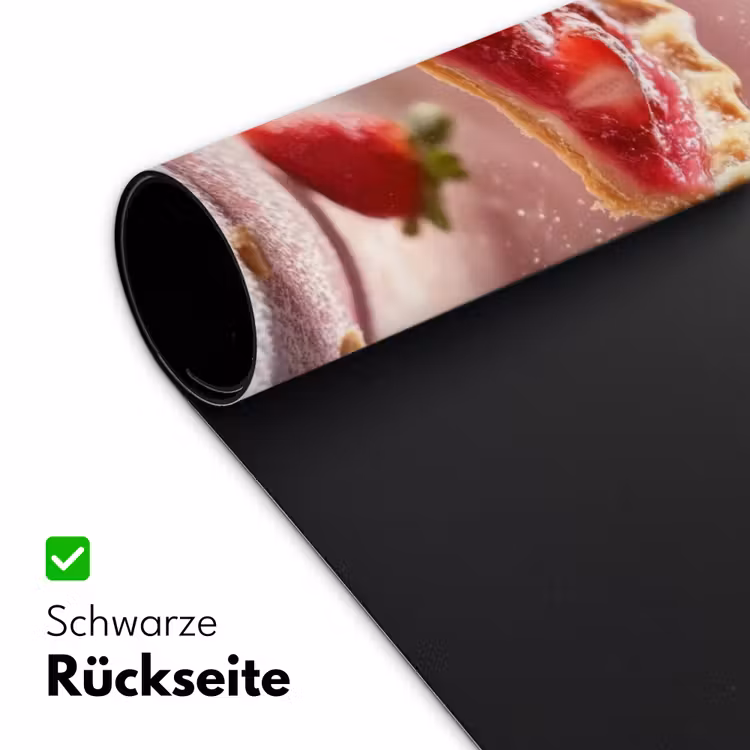 Aardbei - Taart- Eten - Roze Muismat XXL klein -ysfeer2_duits
