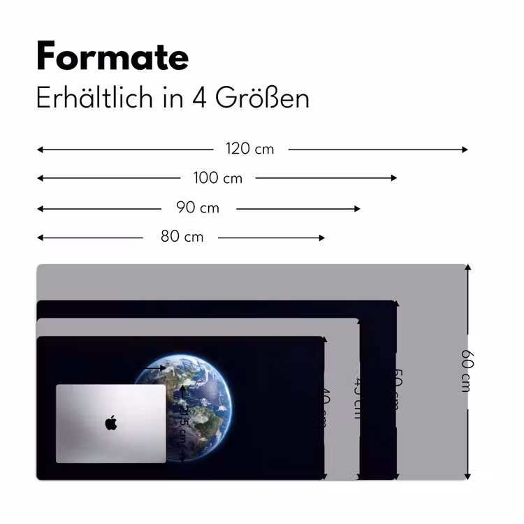 Schreibtischunterlage - Erde – Weltraum – Kosmos - Aarde - Ruimte - Kosmos Muismat XXL klein