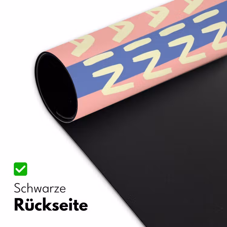 Try again - Strepen - Roze - Verticaal - Blauw Muismat XXL klein -ysfeer2_duits