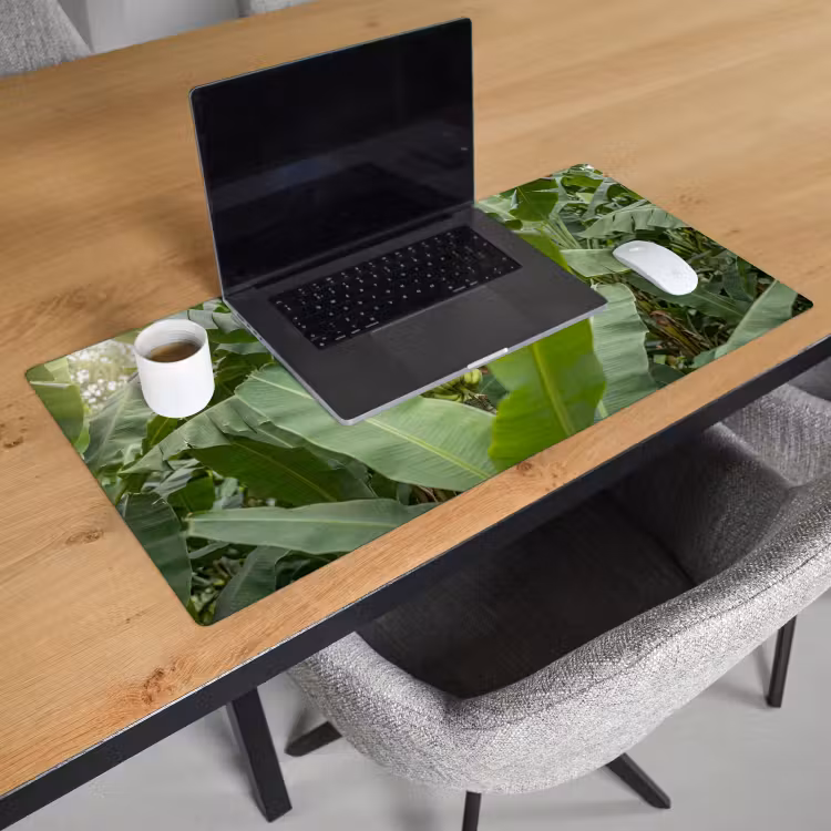 Eten - Bananen - Plantage - Groen Muismat XXL klein -sfeer1
