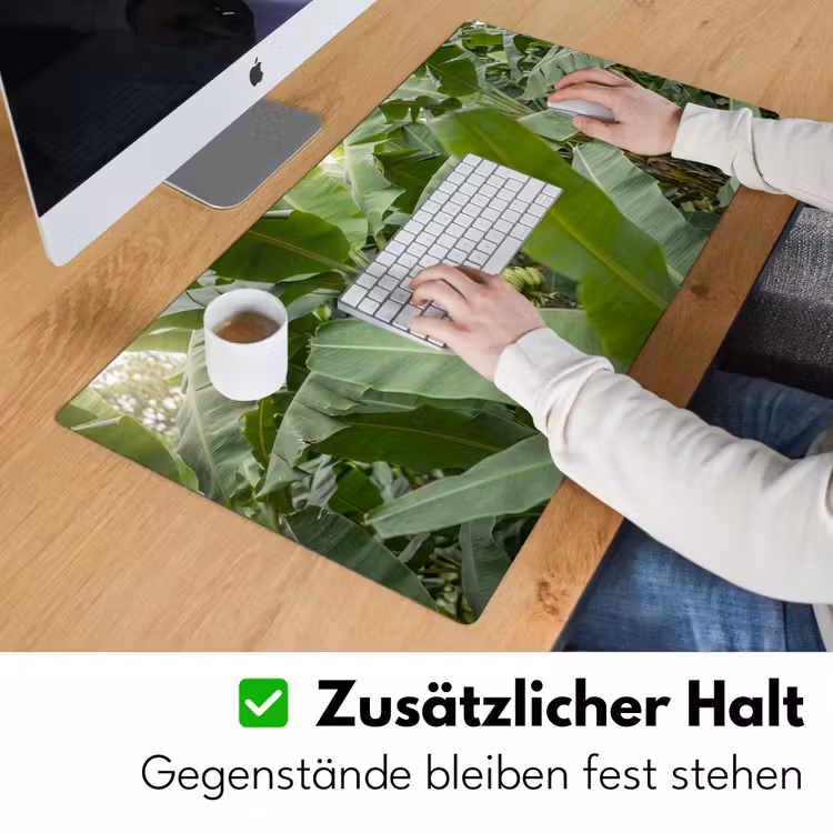 Eten - Bananen - Plantage - Groen Muismat XXL klein -ysfeer3_duits
