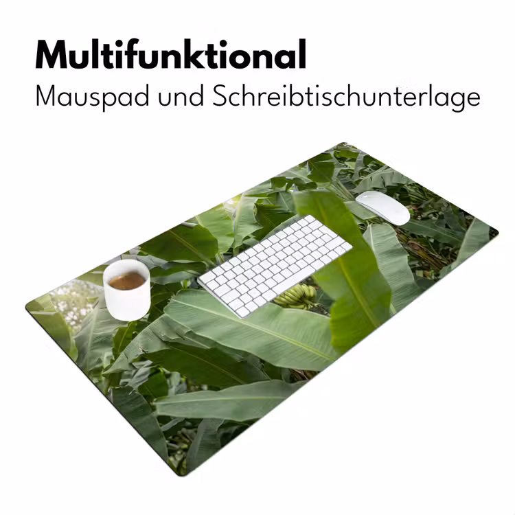 Eten - Bananen - Plantage - Groen Muismat XXL klein -ysfeer4_duits