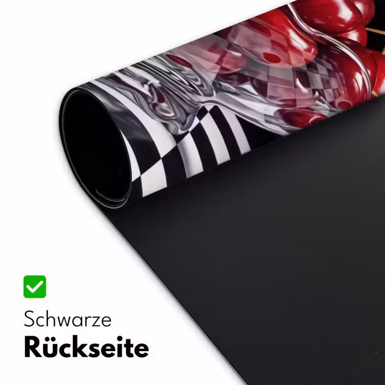 Schreibtischunterlage - Essen – Kirschen – Rot - Eten - Kersen - Rood Muismat XXL klein