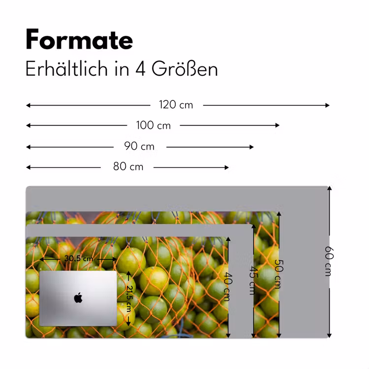 Eten - Net - Groen - Markt Muismat XXL klein -ysfeer5_duits