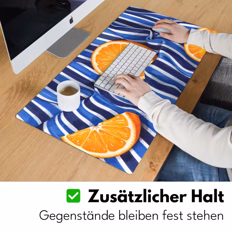 Schreibtischunterlage - Essen – Obst – Orange - Eten - Fruit - Oranje Muismat XXL klein