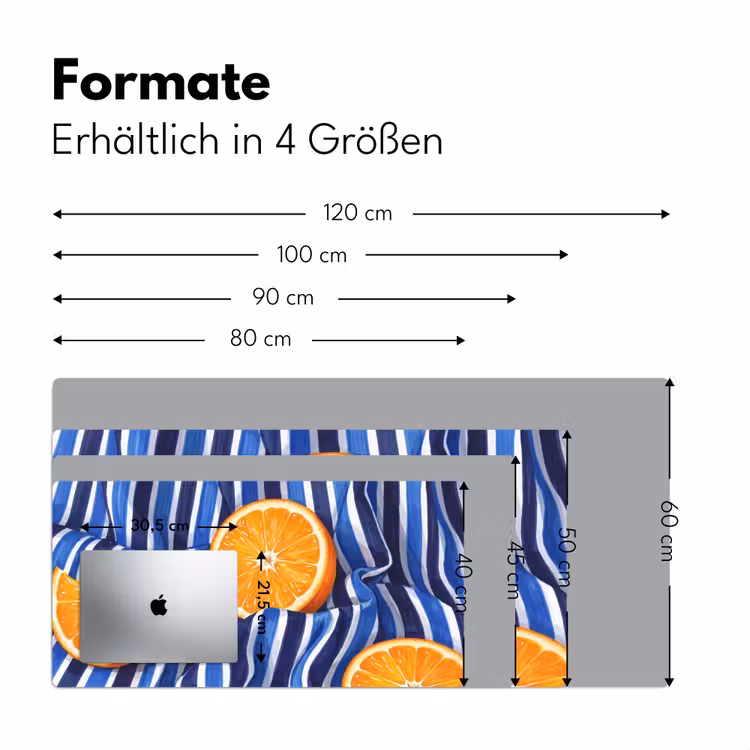 Schreibtischunterlage - Essen – Obst – Orange - Eten - Fruit - Oranje Muismat XXL klein