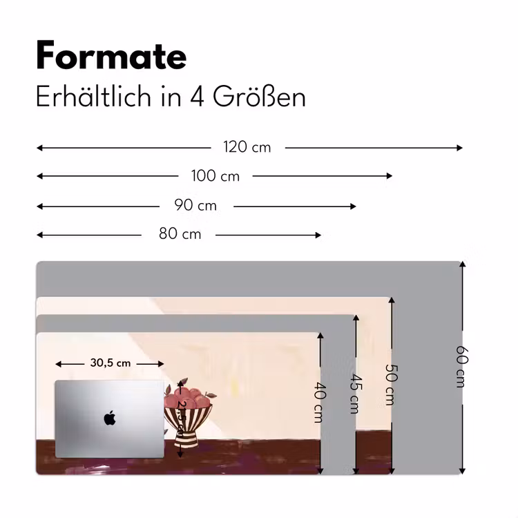 Schreibtischunterlage - Essen – Schale – Stillleben – Modern – Rot - Eten - Schaal - Stilleven - Modern - Rood Muismat XXL klein