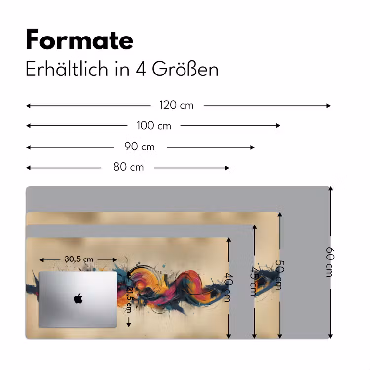 Explosie - Kleurrijk - Vormen - Abstract Muismat XXL klein -ysfeer5_duits