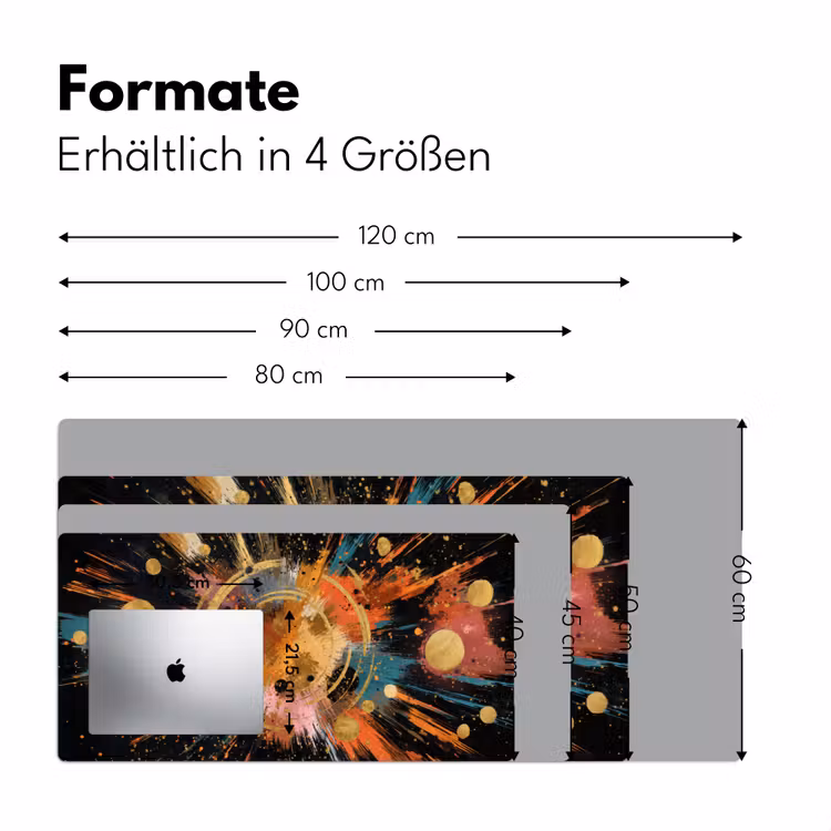 Explosie - Verfstructuur - Goud - Abstract Muismat XXL klein -ysfeer5_duits