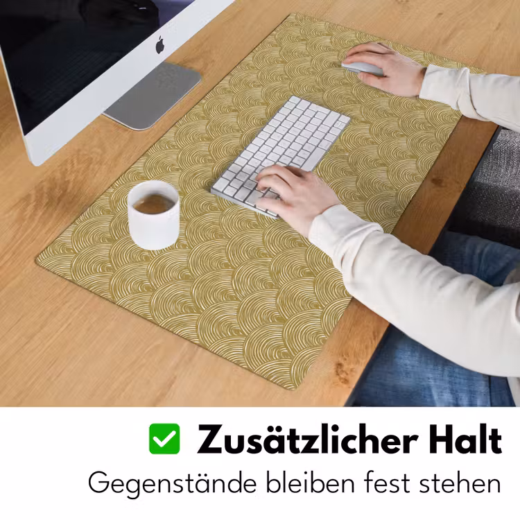 Waaier - Geometrisch - Groen Muismat XXL klein 681 -ysfeer3_duits