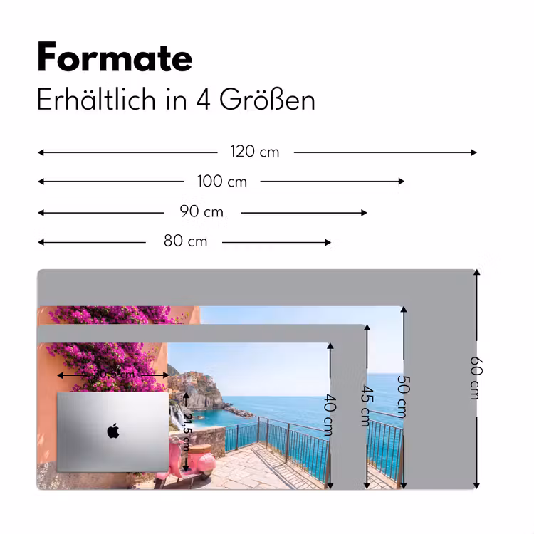 Schreibtischunterlage - Fahrzeug – Rosa – Küste – Sommer – Reisen - Voertuig - Roze - Kust - Zomer - Reizen Muismat XXL klein
